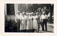 Grandmother (Thora) in the middle. Is that Lillie Harrison next to her?