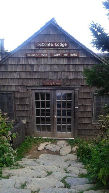 Front of dining room at LeConte Lodge