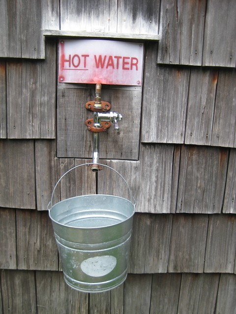Hot running water